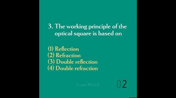 3. The working principle of the optical square is based on