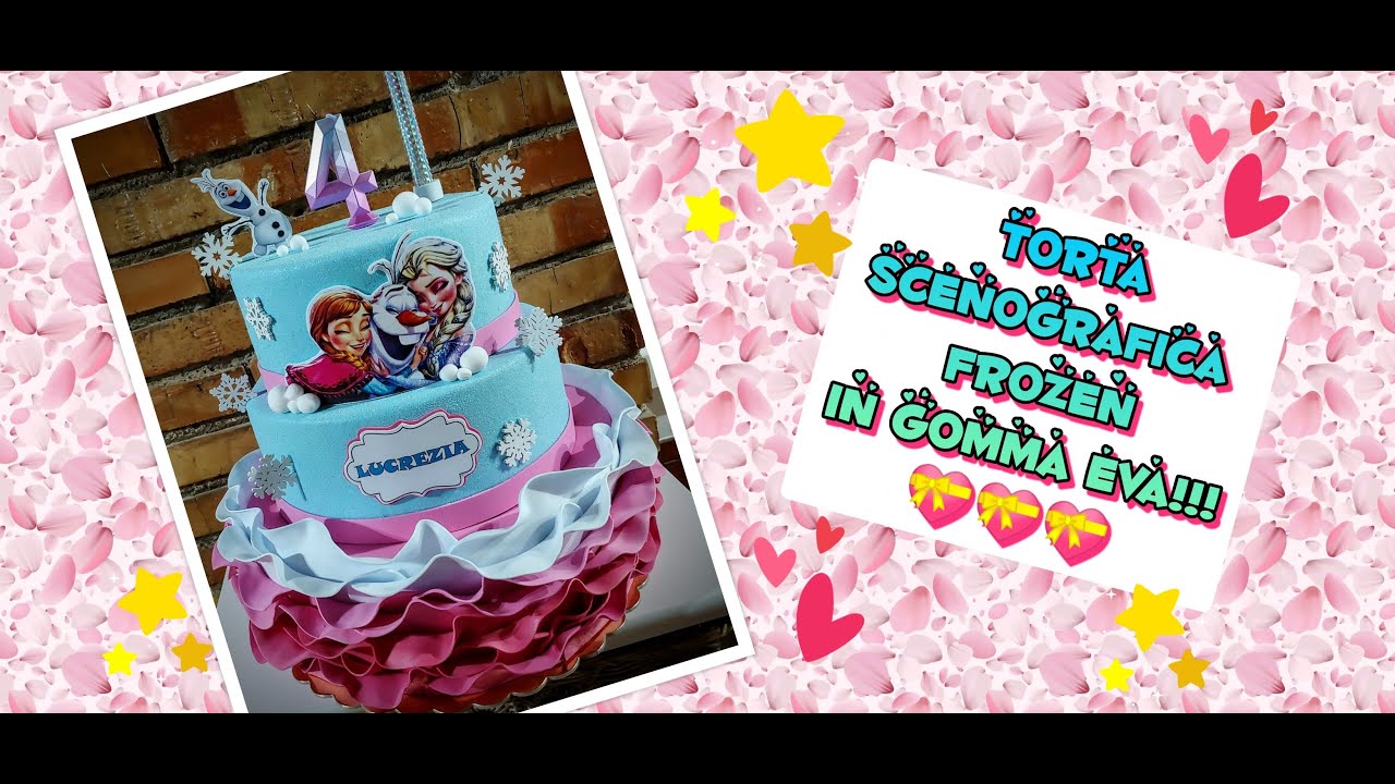 DIY. BIRTHDAY CAKE. gomma eva. come realizzare una torta scenografica 