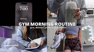 MY GYM MORNING ROUTINE + TIPS ‍♀  | skincare, hábitos, entreno, outfit, productividad...