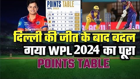 दिल्ली की जीत के बाद बदल गया WPL 2024 का POINTS TABLE | UP W vs DC W WPL Highlights IPL 2024
