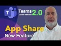Microsoft - NEW Teams - New Share App Feature from the Taskbar