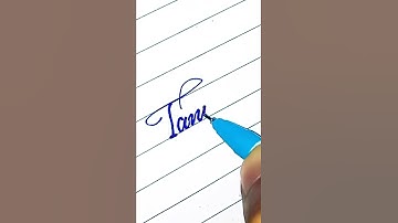 writing a name "Tanisha" in cursive🖋🖋 #shorts