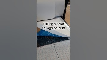 Pulling a color abstract collagraph print | Printmaking magic