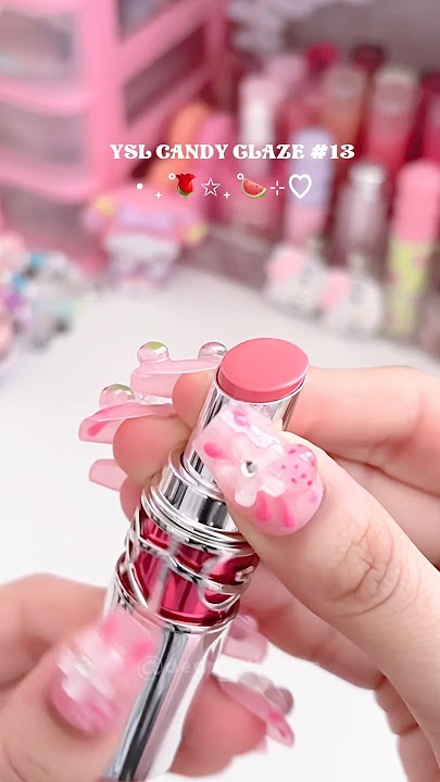 YSL candy glaze🍬 #makeup #lipstick #balm #ysl #beauty #luxury #wonyoungism #pink #shorts #fyp
