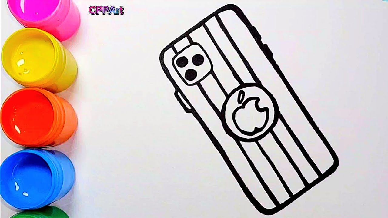 How to Draw a iPhone easy for Kids - 