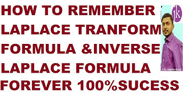 How to Remember Laplace Transform Formula and Learn Inverse Laplace Transform Formula forever Hindi