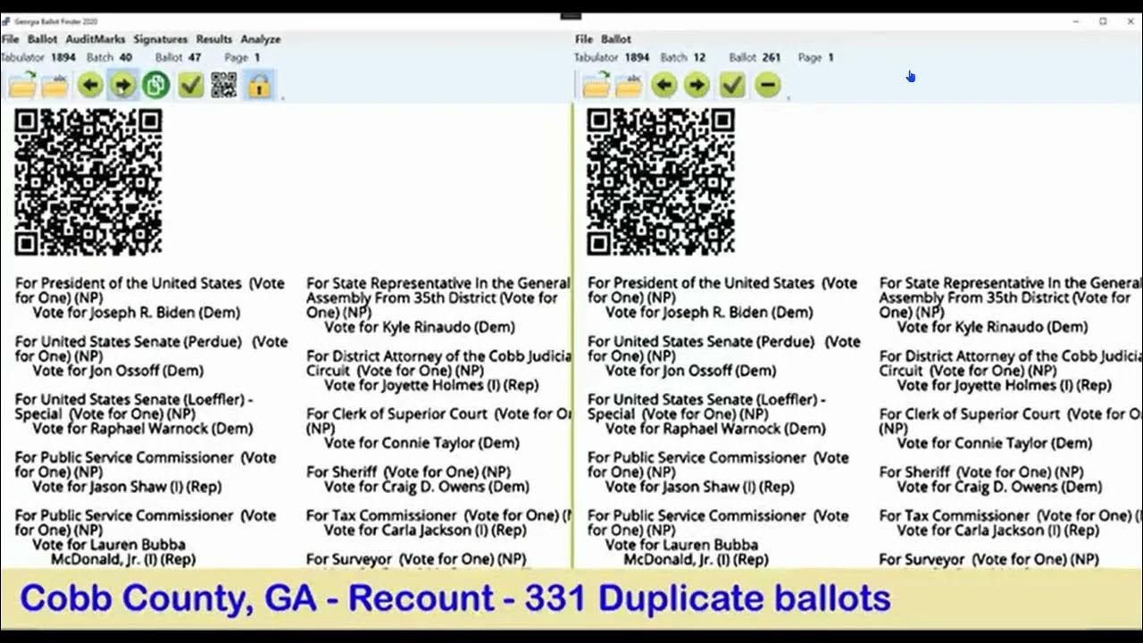 Cobb County 331 Duplicate Ballots YouTube