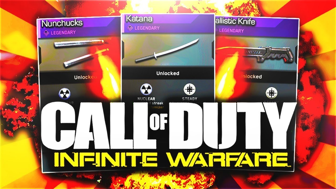*NEW* EPIC "KATANA" & "NUNCHUCK" MELEE WEAPON! Infinite Warfare LEAKED EPIC Supply Drop DLC Weapons!