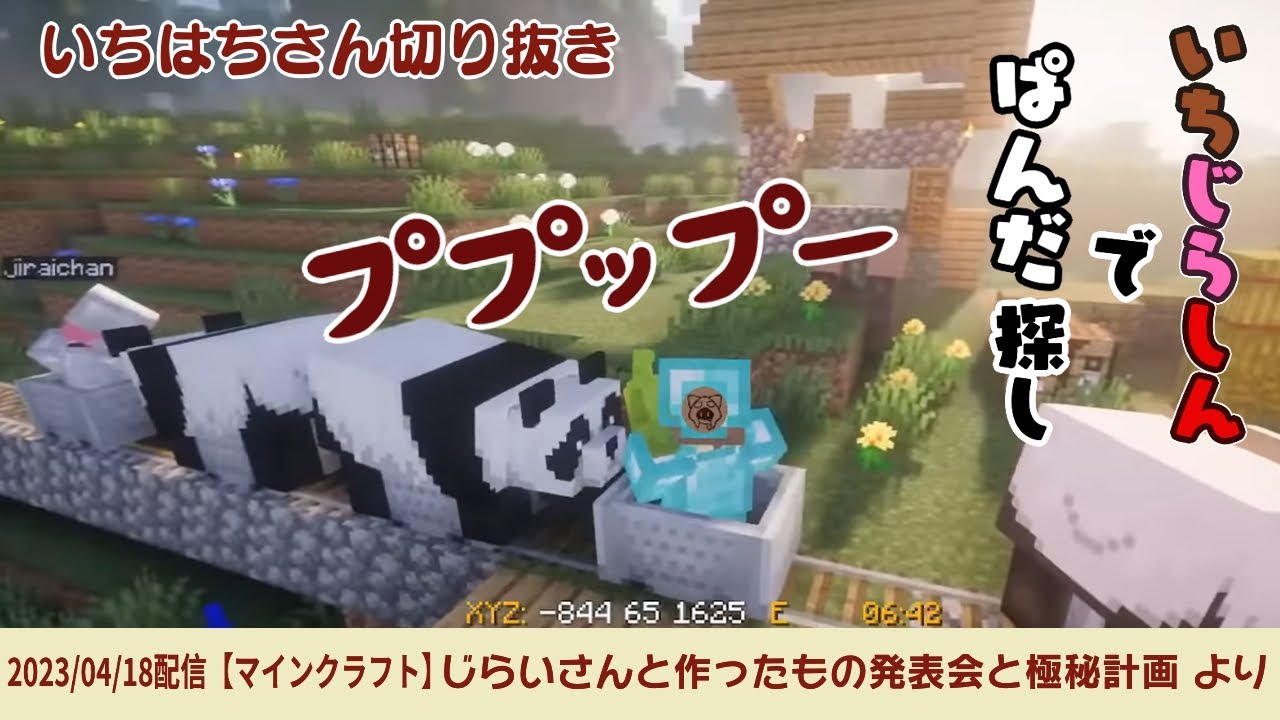 【いちはちさん切り抜き】いちはちさんとじらいちゃんのパンダ探しwithおしんさん(非公式切り抜き)