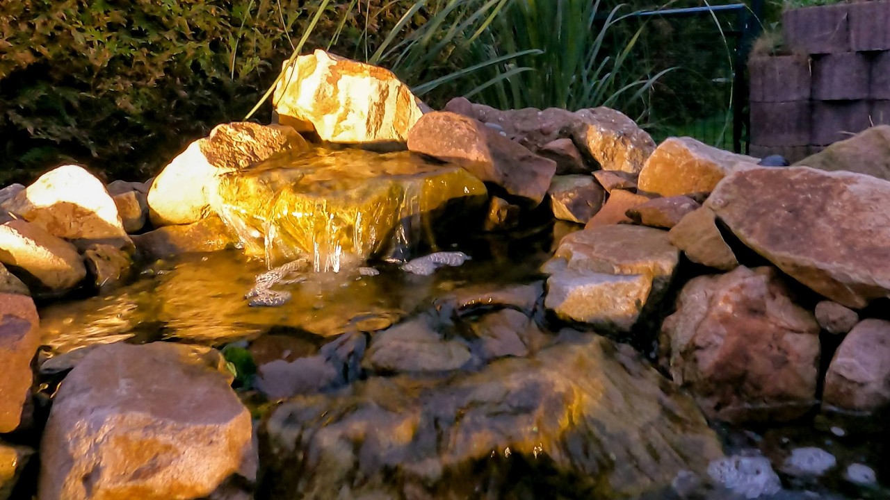 ПОСЕЩЕНИЕ РУЧЬЯ, КОТОРЫЙ Я ПОСТРОИЛ 3 ГОДА НАЗАД: СВЕТОДИОДЫ НОЧЬЮ, ВОДОРОСЛИ, КАЧЕСТВО ВОДЫ, СОВ...