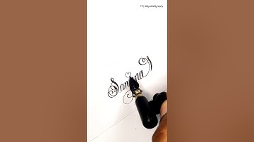 Comment your name | Sanjana in cursive #calligraphy #handwriting #shorts #shortsfeed #beautiful