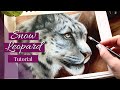 How to Paint: An SNOW LEOPARD Portrait with Oil Paint or Acrylic Paint