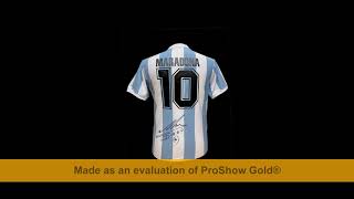 Diego Maradona signed 1986 Argentina number 10 t shirt