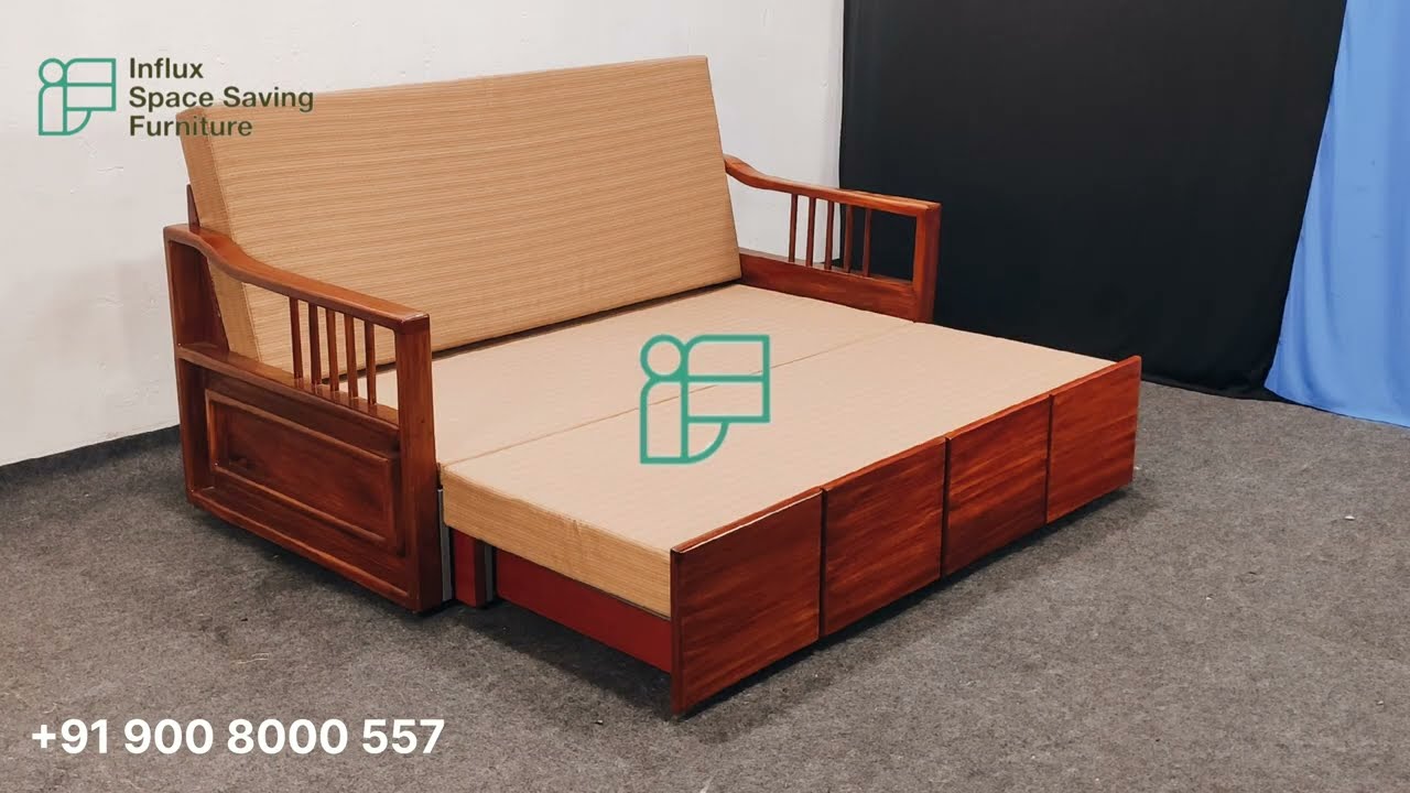 wooden sofa cum bed | 3 folding sofa cum bed |  sofa cum bed Bangalore |