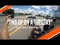 Two dudes one motorcycle, Bad drivers + Harley almost ran over