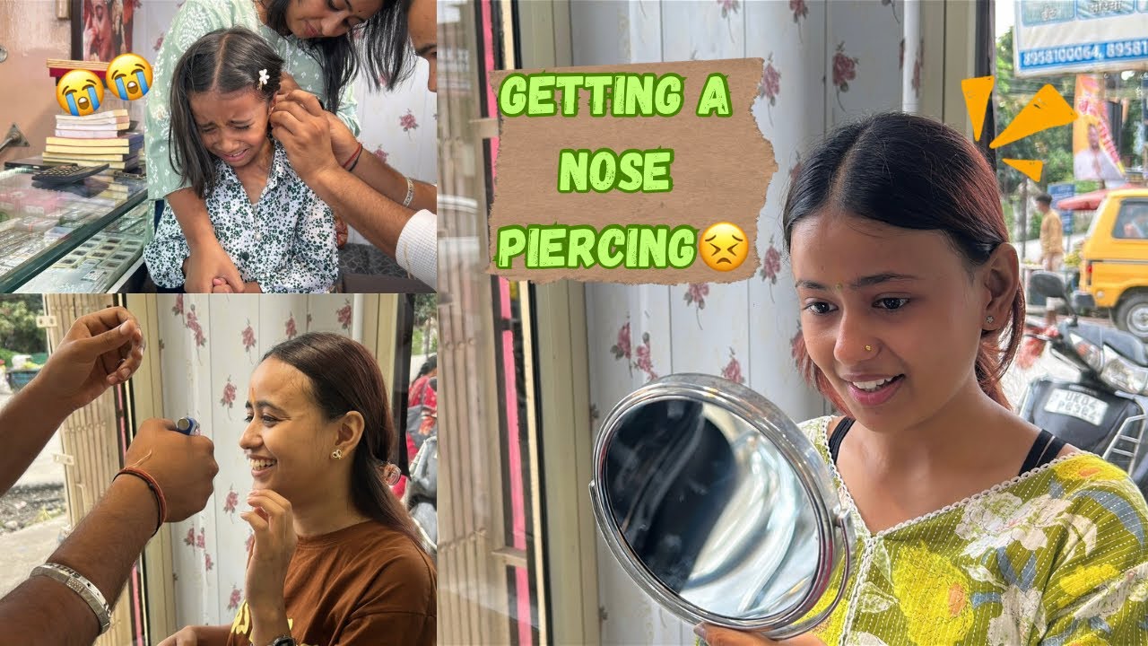 Finally nose piercing Ho gayi 😭| vlog| AltogetherwithGunjan|