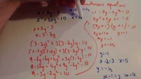 Simultaneous equations (linear and non-linear) - Corbettmaths