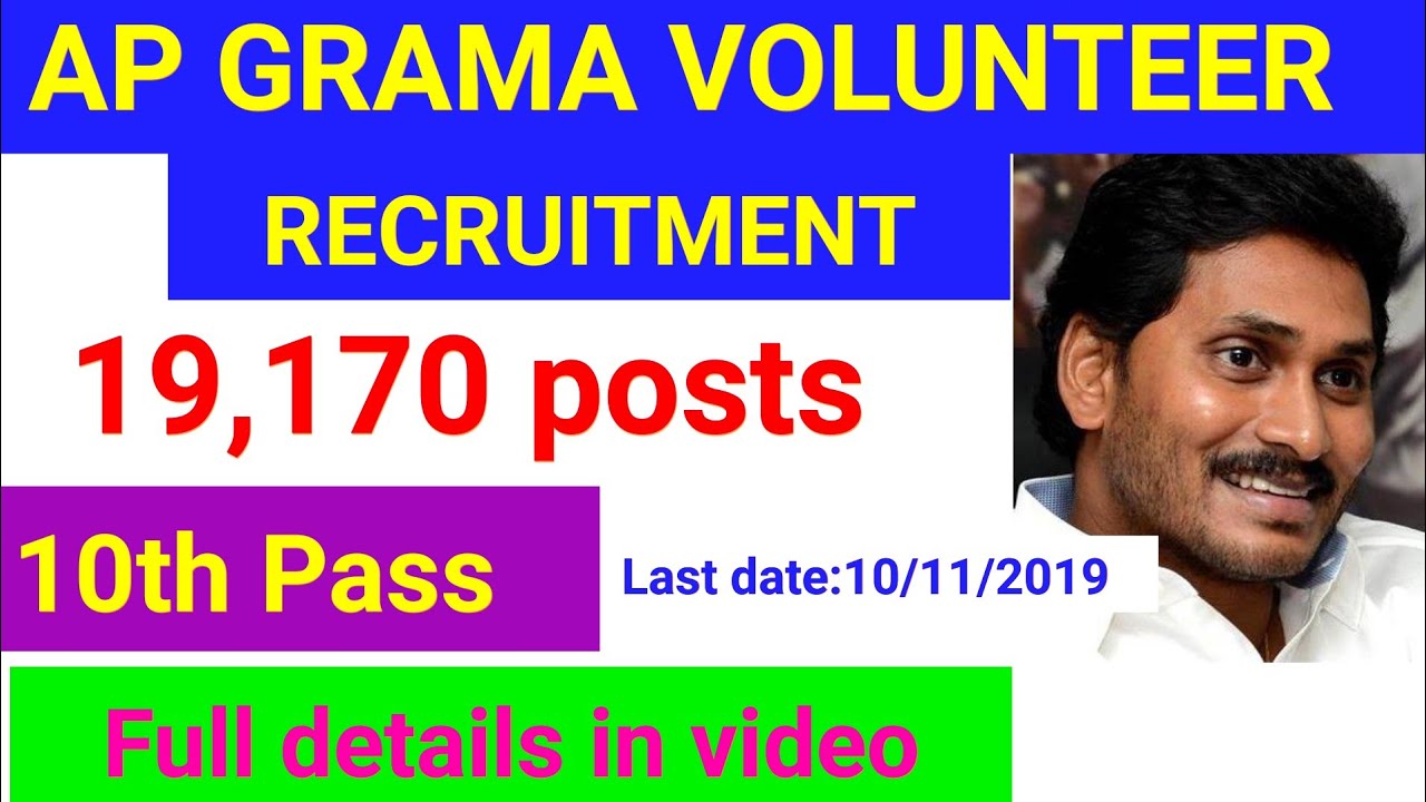 AP Grama Volunteer Recruitment 2019|Apply online|Telugu