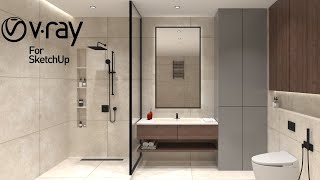 Bathroom interior Design | Vray 5 Sketchup interior |  Pixologic interior screenshot 5
