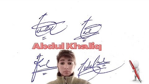 Abdul Khaliq stylish signature#english  signature style