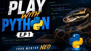 play with python. e.p:1(one) #coding #python #programing# tech