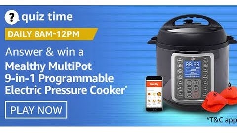 Amazon Quiz Answers Today | Win Electric Cooker | 26 January 2021