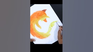 How to draw the Mozilla Firefox logo #Shorts
