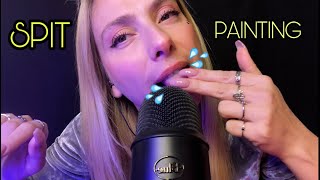 ASMR: SPIT PAINTING YOU 🎨 👅💦TÜRKÇE ASMR #mouthsounds