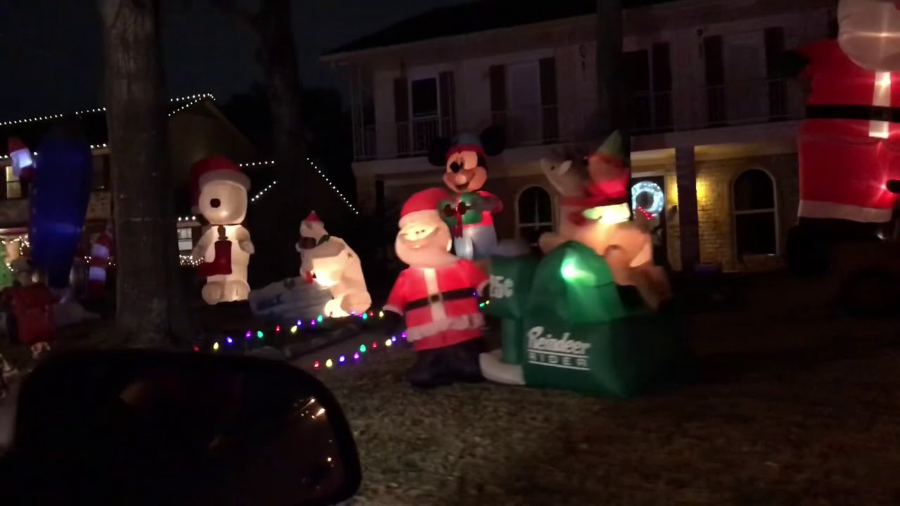 2018 Christmas lights Prestonwood Forest neighborhood in Houston Tx (no audio) YouTube