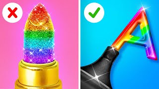 картинка: ЛУЧШИЕ ШКОЛЬНЫЕ ЛАЙФХАКИ С 3D РУЧКОЙ 🤫 Арт Вызов 📦 Радужные Поделки И Легкие Идеи от 123 GO SCHOOL