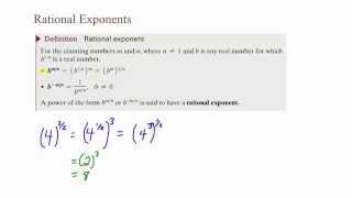 Rational Exponents Chapter 4 Section 2