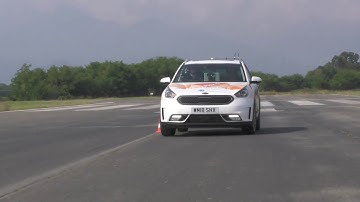 Flex-0 drive-by-wire controlled vehicle performing ADAS scenarios