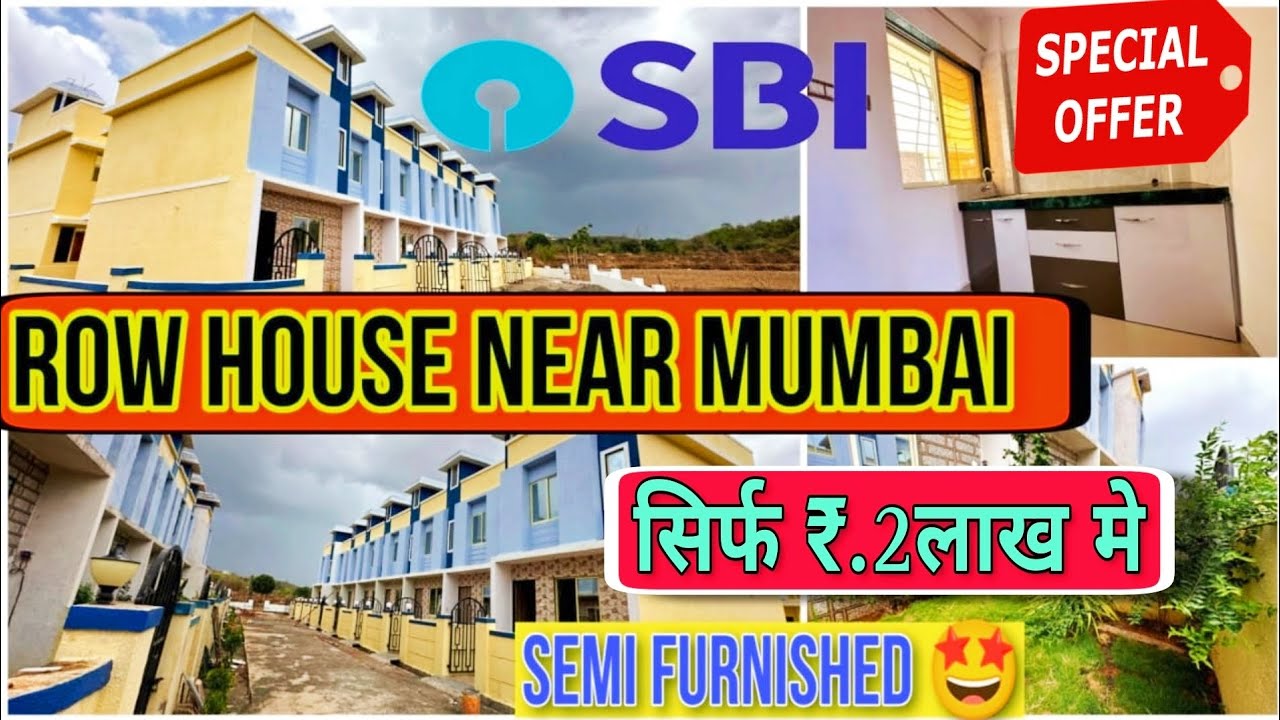 ROW HOUSE FOR SALE IN MUMBAI सिर्फ ₹. 2 लाख मे 🤩 90 होमलोन 🏡 ROW HOUSE FOR SALE rowhouse