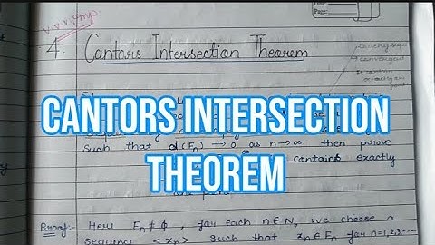 Cantors Intersection Theorem||Complete concept & Proof In Hindi||