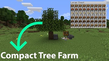 Quick and Easy Compact Tree Farm - Minecraft 1.16.4