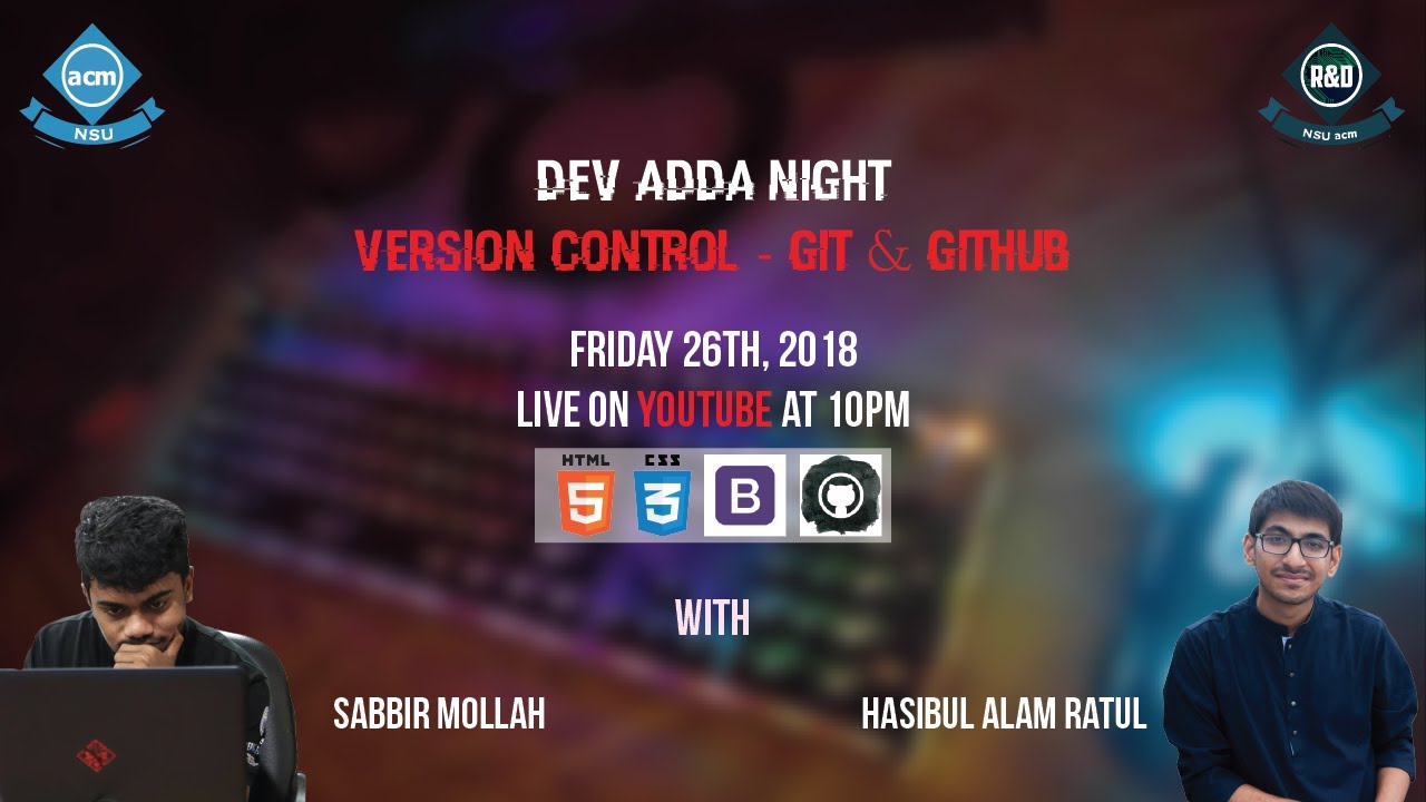 NSU ACM Student Chapter Git Live Workshop - YouTube