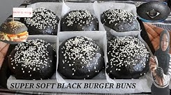 ROTI BLACK BURGER SUPER SOFT  EMPUK DIPANGGANG OVEN & TEFLON #BLACK BURGER BUNS - Durasi: 7.45. 