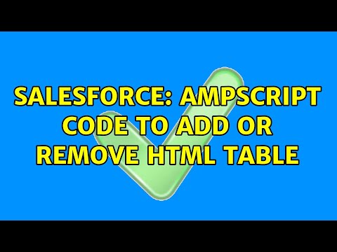 Salesforce: AMpscript code to add or remove HTML table