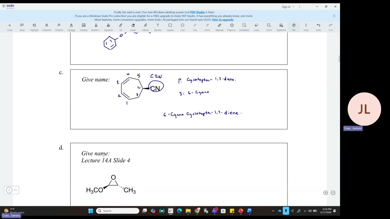 Orgo II Exam 1 (Spring 2026)