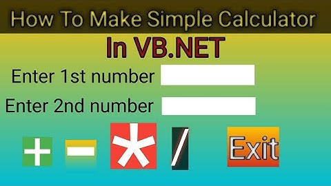 Simple Calculator In VB.NET|| How To Make Simple Calculator In Vb.Net