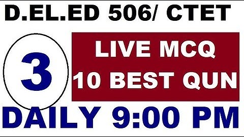 #3. MCQ Course 506 NIOS D.EL.ED / CTET- Understanding children in inclusive context | Online Partner