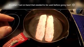 Breaking in a New Antique WAPAK Z Cast Iron Skillet with Eggs & Bacon!  MUST WATCH!