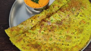 Instant palak dosa and tomato chutney recipe/ breakfast recipe