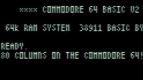 80 Columns on the Commodore 64 entirely with software.