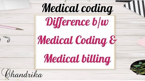 Difference between Medical coding and Medical billing