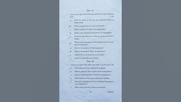 +3(Bsc) 5th Semester Botany Honours,Core-12 Question Paper 2022 Of Utkal University. #Odisha