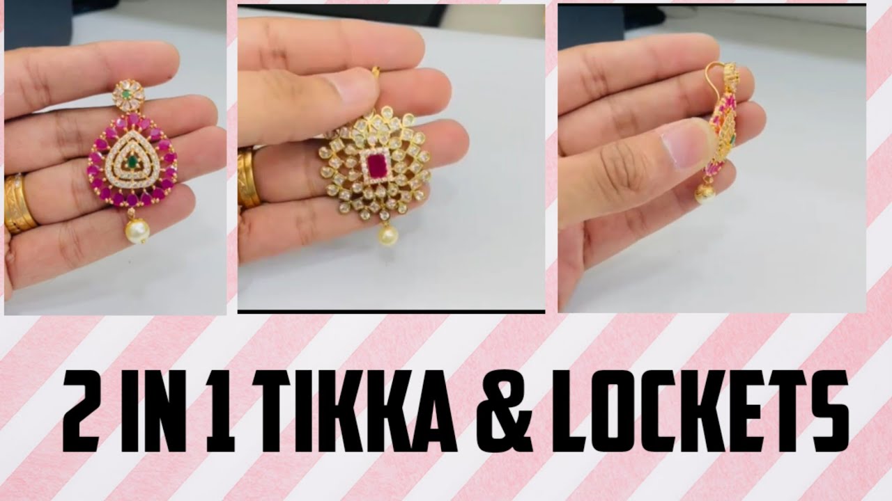 2 in 1 use tikka cum lockets|| latest and best design in market|| Suji's Collections