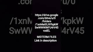 https://drive.google.com/drive/u/0/folders/1xnMat0LNYkpkWSwWWWiNFU4rV45vzdEL MIDTERM FILES vu