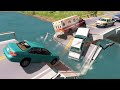 Collapsing Bridge Pileup Crashes 27 | BeamNG.drive