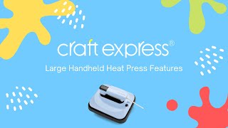 Craft Express Large Handheld Heat Press Features